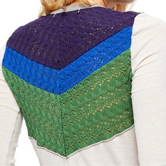 Free People Rainbow Knit In White Combo Top - Picture 13 of 15